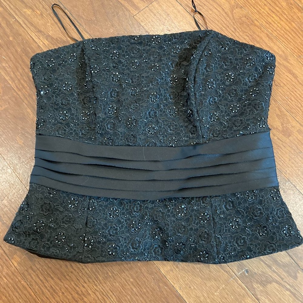 Fancy Tube Top, size 6, dark blue